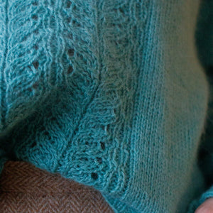 Adventitious Sweater by Olga Putano Yarn Kit - Size 2 - Aqua Green