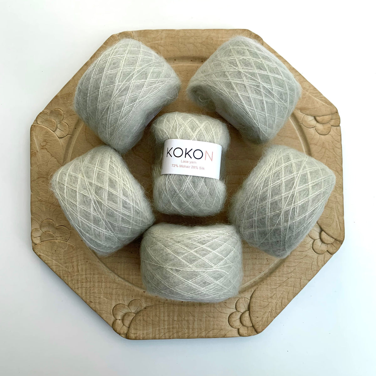 Shelly Pullover Kokon Kidsilk Lace Yarn Kit Sizes 7, 8 and 9 Pistach