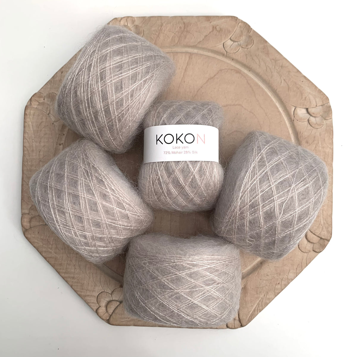 Shelly Pullover Kokon Kidsilk Lace Yarn Kit Sizes 4, 5 and 6 Moon