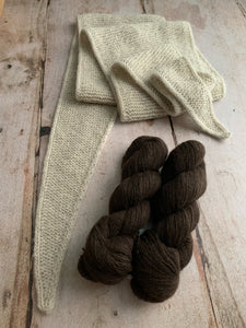 Sophie Scarf by Petiteknit Jane's Version Yarn Kit - One Size - Chocolate