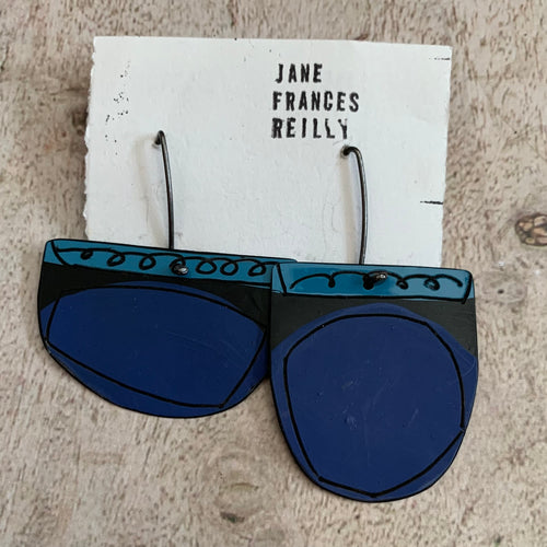 Jane Frances Reilly - Blue Apron Earrings