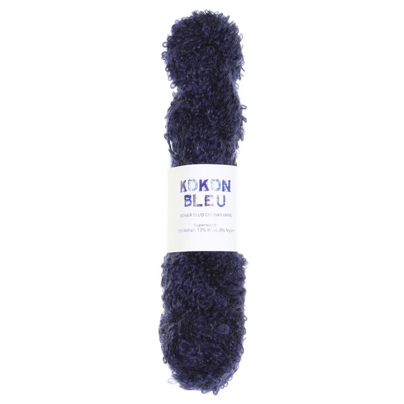 KOKON BLEU Slubby Mohair Semi Solid