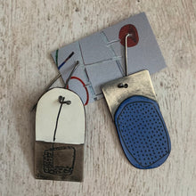 Jane Frances Reilly - Apron Silver Copper White and Blue
