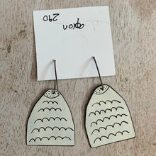 Jane Frances Reilly - Blue and White Apron Earrings