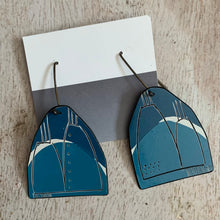 Jane Frances Reilly - Blue and White Apron Earrings
