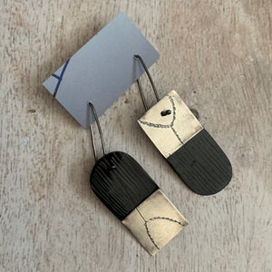 Jane Frances Reilly - Apron Silver Copper Black and White