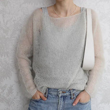 Shelly Pullover Kokon Kidsilk Lace Yarn Kit Sizes 1, 2 and 3 - Pistachio