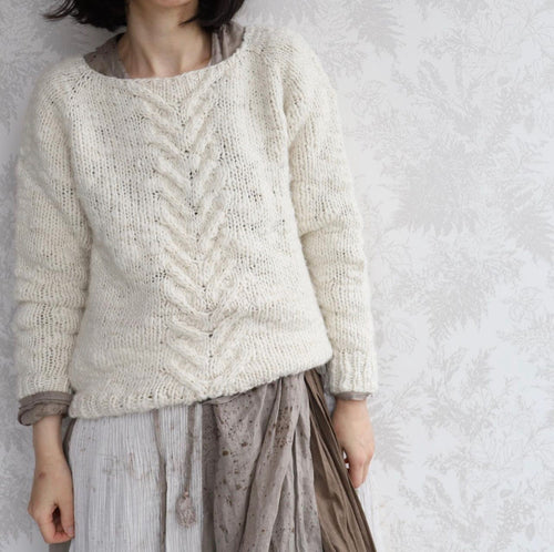 Camdeboo Sweater by Eri Shimizu Yarn Kit - Size M-L - NATURAL