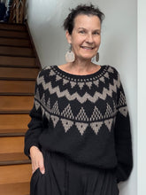 Selene Sweater by Anne Ventzel Yarn Kit - Sizes 5 & 6 - Black and Desert