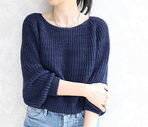 A sweater that does not have a name by Eri Shimizu Yarn Kit - Size 1, 2 & 3 - Jean Michel Semi Solid