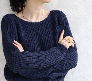 A sweater that does not have a name by Eri Shimizu Yarn Kit - Size 7, 8 & 9 - Jean Michel Semi Solid