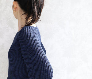 A sweater that does not have a name by Eri Shimizu Yarn Kit - Size 1, 2 & 3 - Jean Michel Semi Solid