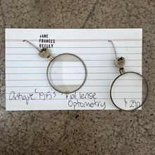 Jane Frances Reilly - Antique c1915's Trial Lens Optometry Earrings 0.25 & 0.75