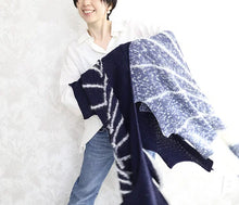 Where Tides Meet by Eri Shimizu KOKON BLEU Yarn Kit - Combination Size 2 Jean Michel Tie Dye & Bleu Speckle