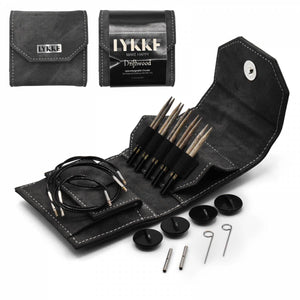 Lykke Driftwood 3.5" Interchangeable Needles Starter Set - Grey Denim Effect - JUST ARRIVED