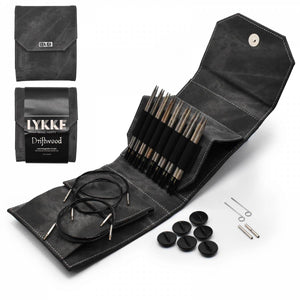 Lykke Driftwood 5" Interchangeable Needles Starter Set - Grey Denim Effect - JUST ARRIVED