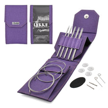 Lykke FLIGHT 5" Mini Interchangeable Knitting Needle Set - Faux Waxed Canvas Purple