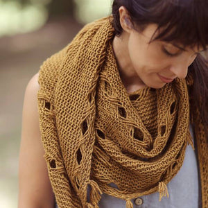 Hipster Shawl by Joji Yarn Kit - Ochre