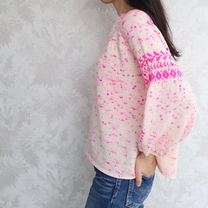 Nell Tunic by Eri Yarn Kit - Sizes XL & 2XL - KOKON PINK