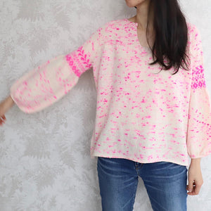 Nell Tunic by Eri Yarn Kit - Sizes XL & 2XL - KOKON PINK