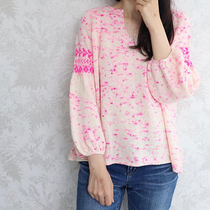 Nell Tunic by Eri Yarn Kit - Sizes XS & S - KOKON PINK