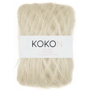 Crystalline Shawl Yarn Kit - Large - Kokon Merino Linen Licorice and Kokon Kidsilk Mohair Fog