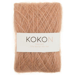 Crystalline Shawl Yarn Kit - Large - Kokon Merino Linen  - Rust and Kokon Kidsilk Mohair - Copper - PREORDER