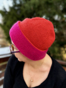 A.N.T. (A New Take) Hat Yarn Kit by Aimee DeBaun - Saffron and Sweet Kiss