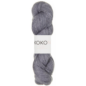 Crystalline Shawl Yarn Kit - Large - Kokon Merino Linen Licorice and Kokon Kidsilk Mohair Copper