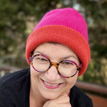 A.N.T. (A New Take) Hat Yarn Kit by Aimee DeBaun - Saffron and Sweet Kiss