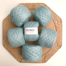 Shelly Pullover Kokon Kidsilk Lace Yarn Kit Sizes 7, 8 and 9 - Blue Moon