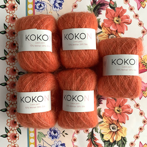 Shelly Pullover Kokon Kidsilk Lace Yarn Kit Sizes 4, 5 and 6 - Dare