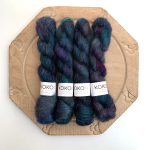 Shelly Pullover Kokon Kidsilk Lace Yarn Kit Sizes 1, 2 and 3 - Metroplis by Night
