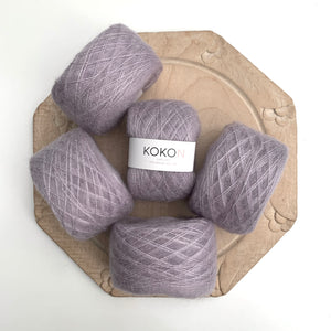 Shelly Pullover Kokon Kidsilk Lace Yarn Kit Sizes 4, 5 and 6 - Mineral V