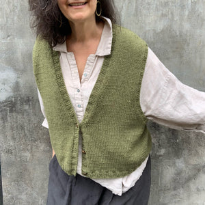 Burgos Vest by Rosa Pomar Yarn Kit - Size 7 - Urban Nature