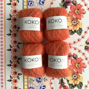 Shelly Pullover Kokon Kidsilk Lace Yarn Kit Sizes 1, 2 and 3 - Dare