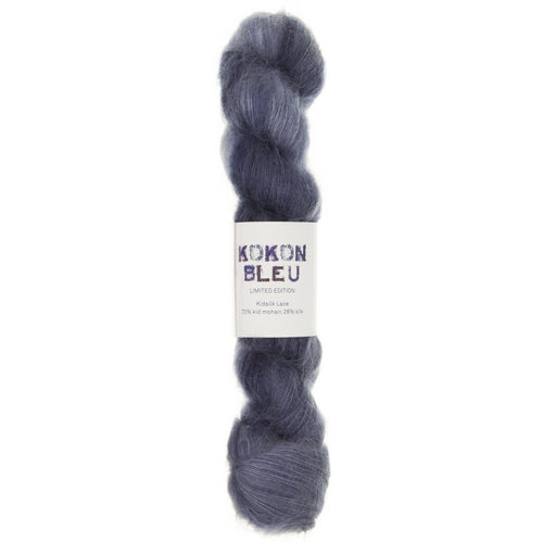 Noraneko Yarn Kit - Three Quarter Sleeve - Size 2, 3 & 4 - KOKON BLEU Jean Michel Semi Solid