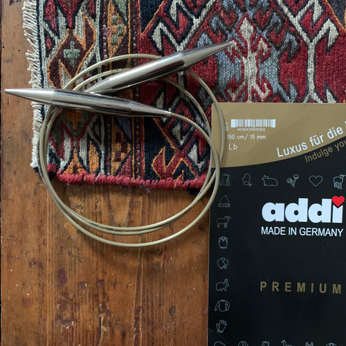 Addi Circular Knitting Needle - 15mm / US 19 - 150cm / 59