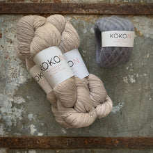 Crystalline Shawl Yarn Kit - Large - Kokon Merino Linen  - Moon and Kokon Kidsilk Mohair - Licorice - PREORDER