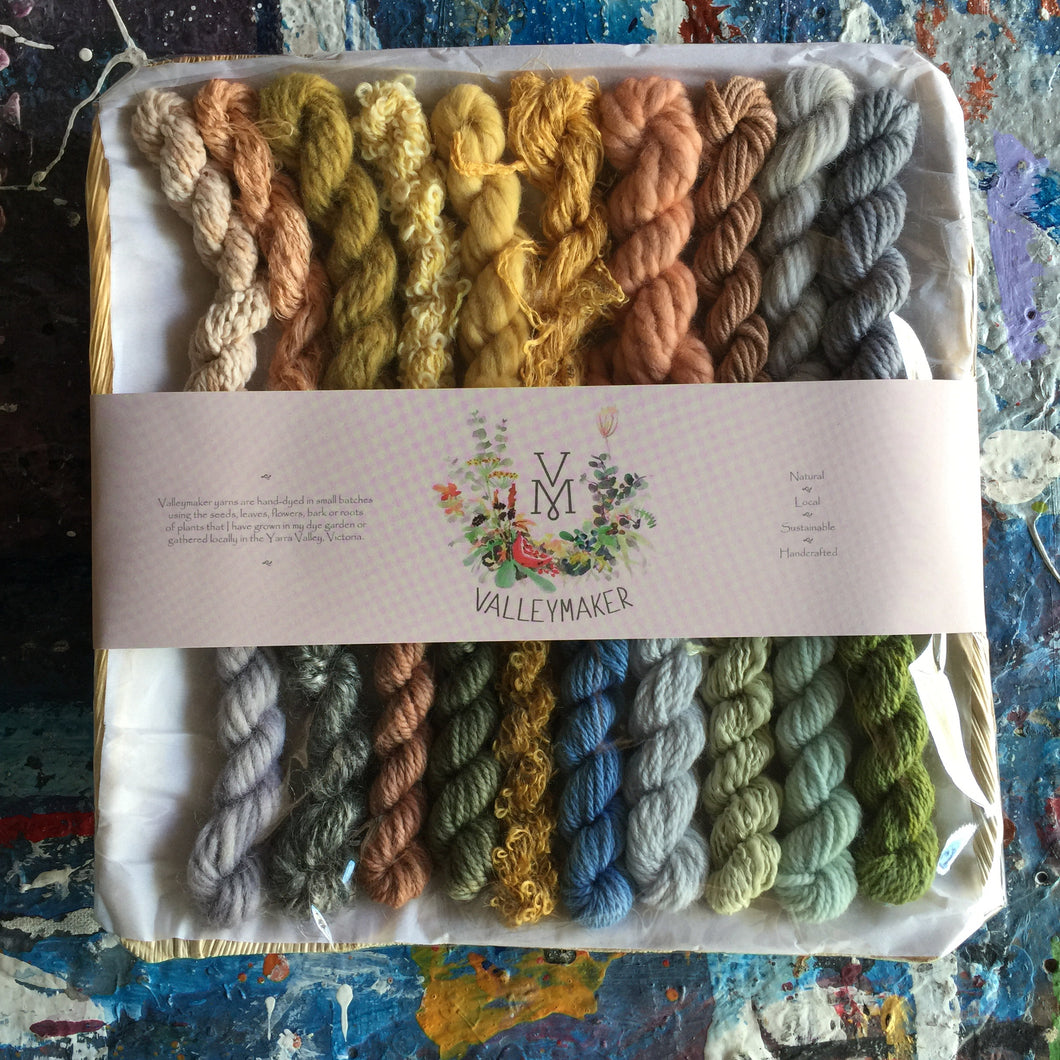 Organic Plant Dyed Finger Knitting Yarn Set