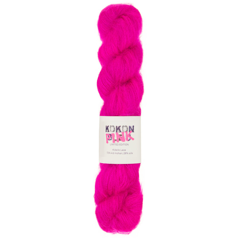 KOKON PINK - 2ply / Lace Weight Kidsilk - Semi Solid