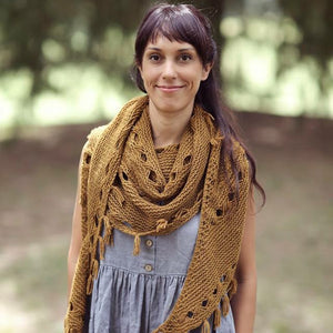 Hipster Shawl by Joji Yarn Kit - Mustard