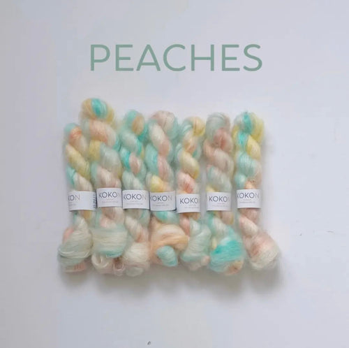 Lavinia Sweater by Lily Kate France KOKON Yarn Yarn Kit - Sizes 1, 2, 3 & 4 - Peaches